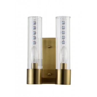 Бра Crystal Lux OTONO AP2 BRASS/TRANSPARENTE